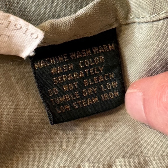 Orvis Vintage Men’s Green Nylon Outdoor Utility Fishing Shirt Long Sleeve Large - Picture 12 of 13